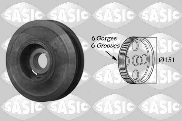 Riemenscheibe Kurbelwelle Sasic 2156008 FÜR Opel Saab Kurbelwellenriemenscheibe-image