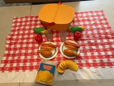 Vintage Fisher Price Fun with Food Picnic Basket Play Set