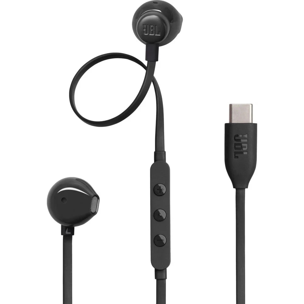 Original JBL TUNE 305C In-ear Kopfhörer Bass Black Headset kabelgebunden USB-C