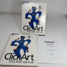 Clickart Lot 300,000 Premiere Image Pak 20 CD Set Software Book by Broderbund