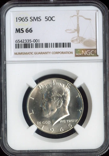 1965 Silver Kennedy Half Dollar NGC MS66 SMS