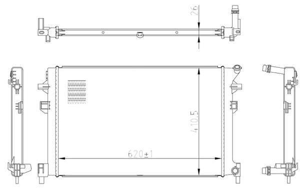 NRF 50042 KüHler, Motor KüHlung FüR Audi,Cupra,Seat,Skoda,Vw-image