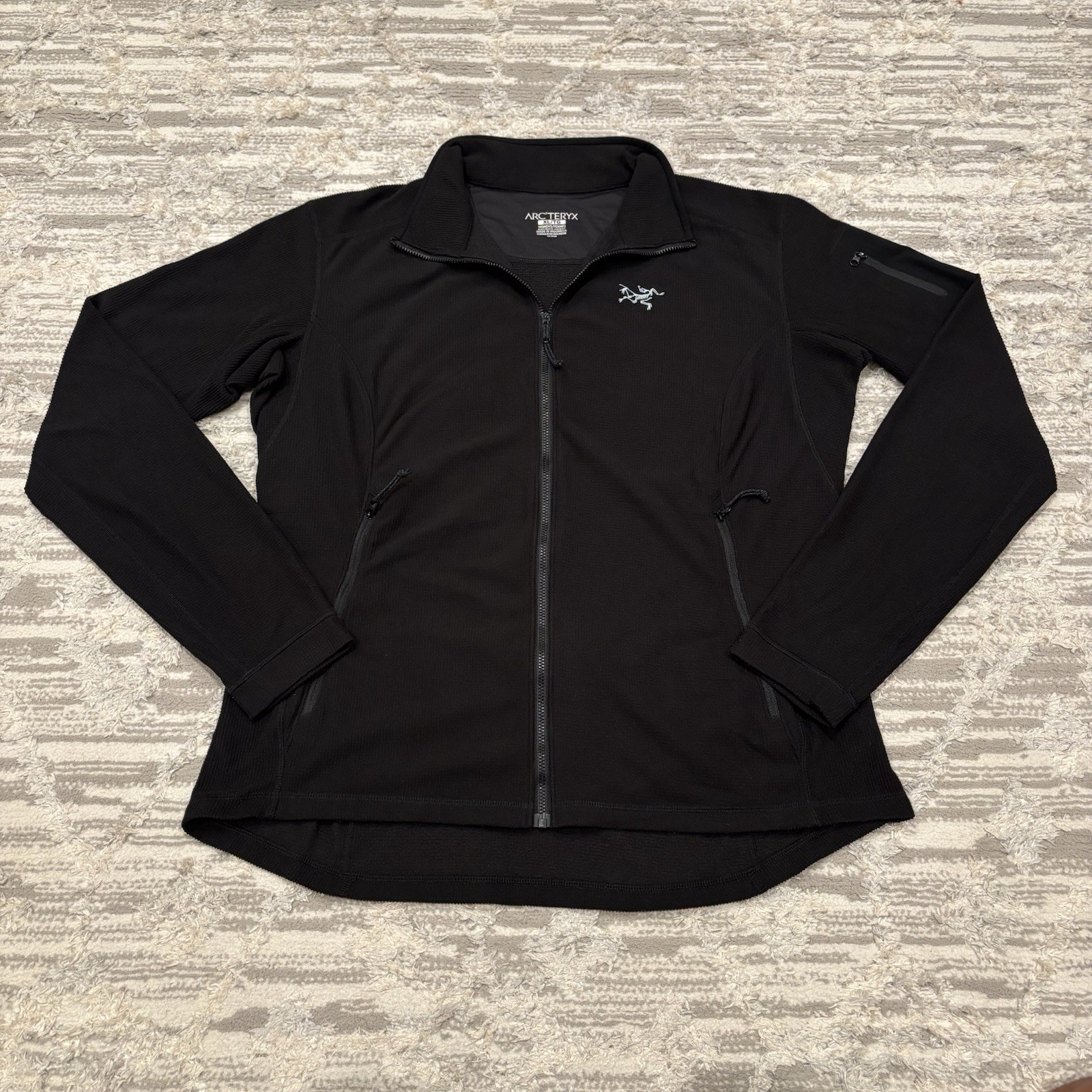 Arc’teryx Delta LT Jacket Women’s XL Waffle Grid Polartec Full Zip Outdoor Rare