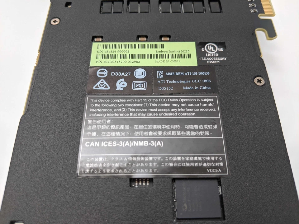 AMD Mining GPU 16GB HBM2 RADEON INSTINCT MI25 30-40MH Graphics Card w/ Chassis - Image 3 of 4