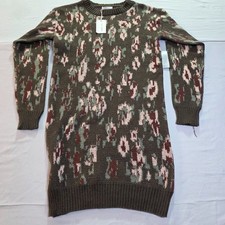 Stitchdrop Jardin Women's Sweater Dress XS Multicolor Polyester Blend NWT