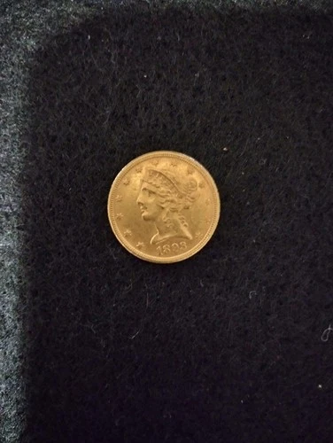 1893 $5 Head Gold Liberty Eagle Coin