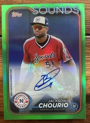 2024 Topps Pro Debut Jackson Chourio Green Foil Auto /99 #PD-104 Brewers