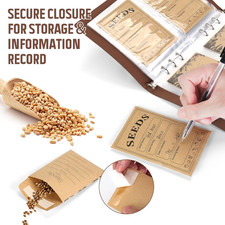 Seed Storage Organizer, Seed Packet Organizer Binder with 80Pcs Garden Seeds ...