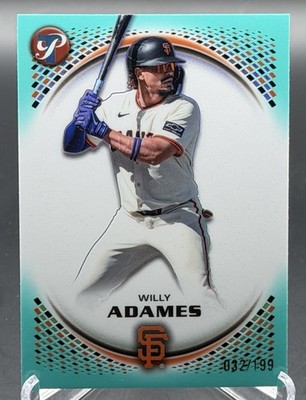 2026 Topps Pristine #128 Willy Adames Aqua Refractor /199 San Francisco Giants