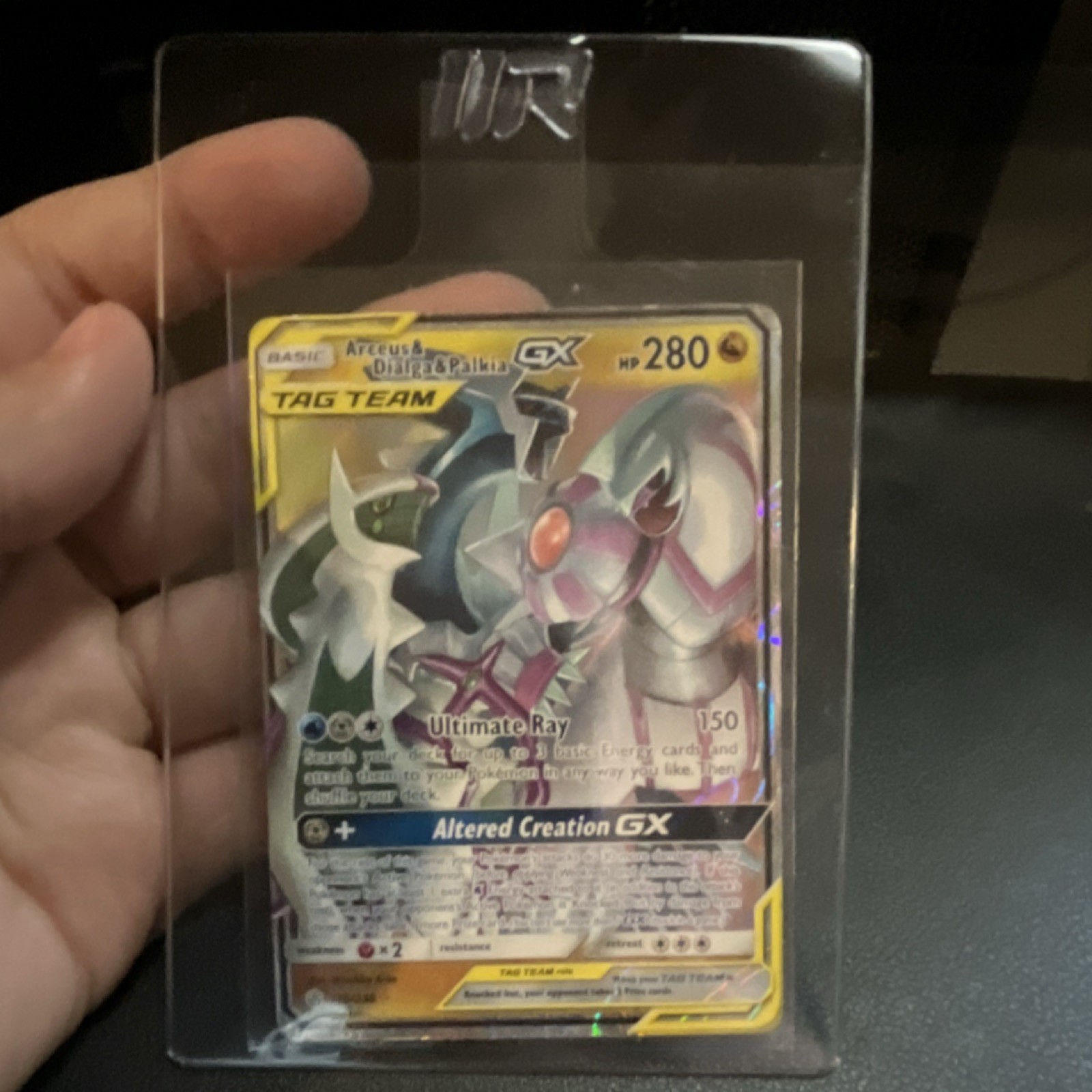 Arceus & Dialga & Palkia GX TAG TEAM Ultra Rare Holo 156/236 Sm-Cosmic Eclipse