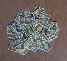 100 GB used English definitive postage stamps: 50p dark brown