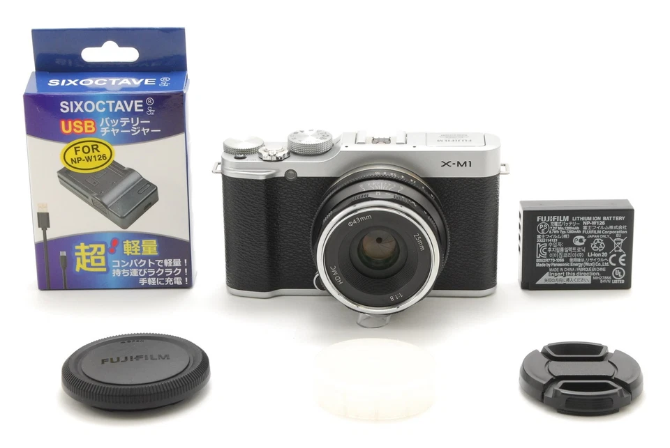 [Near MINT] Fujifilm X-M1 Digital Camera Body Pergear 25mm 1.8f Lens From JAPAN - Image 2 of 4