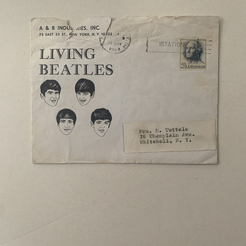 Rare 1964 A & B Industries Living Beatles “watch them grow hair” Envelope