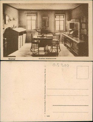 Ansichtskarte Weimar Goethes Arbeitszimmer 1923