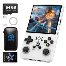 Retro Handheld Game Console 4" 18000+ Games 64GB Linux 4000mAh White