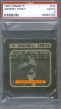 1950 Drake's 32 Johnny Pesky PSA 2 (5790)
