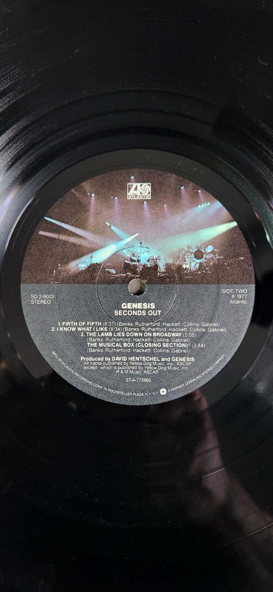 Genesis Seconds Out PROMO (EX) Vinyl LP 1977 Atlantic SD 2-9002
