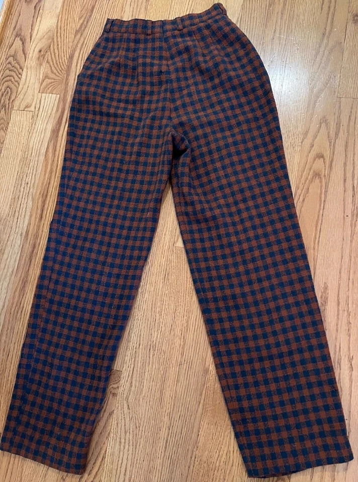 VTG 70s Mondi Plaid Pants Women's Size 36 (US 6) Tartan Germany Grunge Hipster - Image 2 of 4