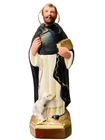 POLYCHROMED PLASTER SAINT DOMINIC OF GUZMAN PRIEST ALTAR TABLE STATUE FIGURINE