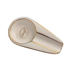 Ceramic Cigar Ashtray Holder Home Ashtray Portable Outdoor One Ash Slot White