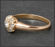 Antiker Diamant Ring mit 0,60ct, 750 Rotgold, Damenring / Verlobungsring um 1900