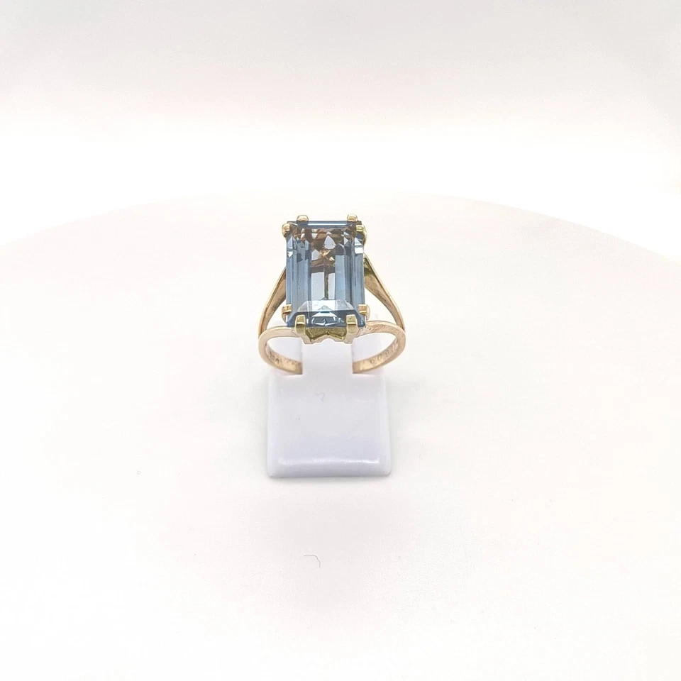 18 K 750 Gelb Gold Damen Solitär Verlobung Ring RG 55 Weihnachten Neuw. - Bild 3 von 4