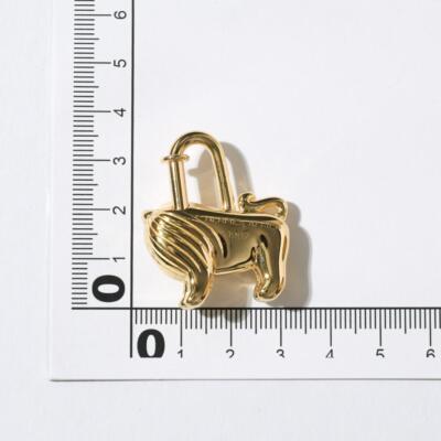 HERMES 1997 Limited Lion Charm Top Cadena Gold Plated excellent | eBay