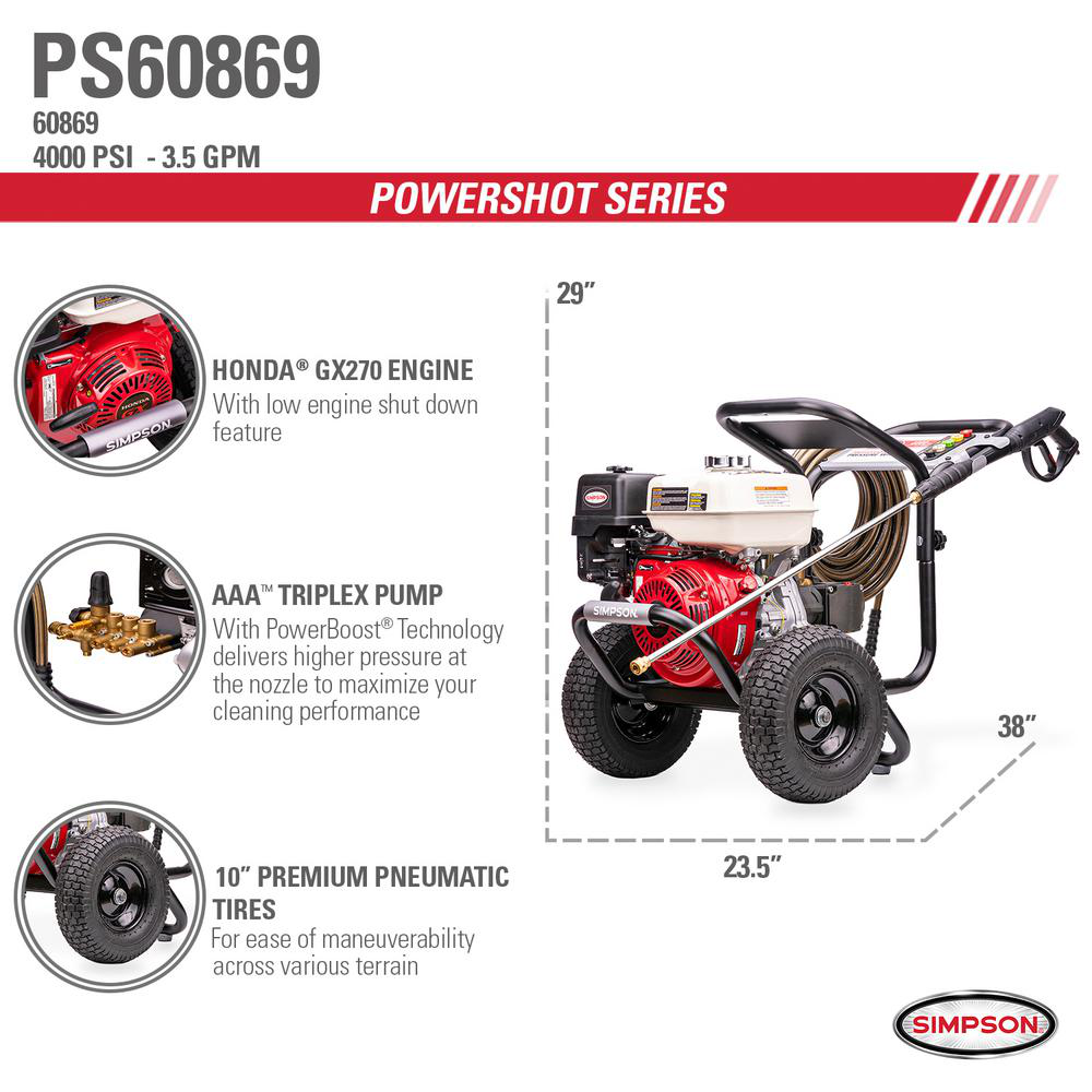 Powershot Ps60869 4000 Psi At 3.5 Gpm 