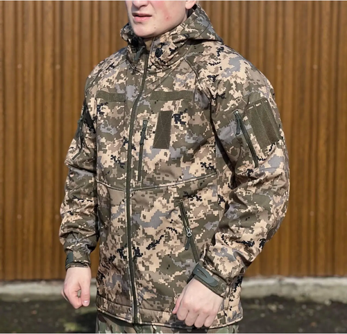 Ukrainian SoftShell Jacket Tactical Military Combat Camouflage Pixel mm-14