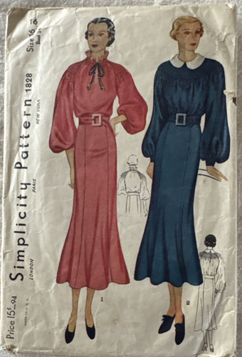 1930's Simplicity 1828 sz16 complete