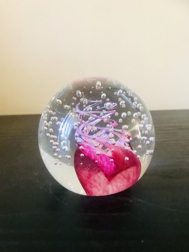 Vintage Caithness Glass - Ruby Cauldron paperweight, Innes Burns 1982 - Picture 14 of 17