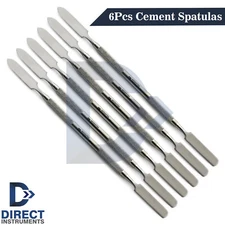 6 Pieces Set Cement Spatula Double Ended Lab Mixing Scraping Dental Instruments