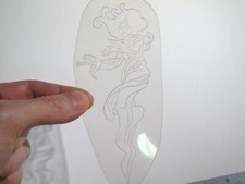 vtg 1960s 1970s Tattoo acetate stencil Santa Muerte Ghost lady signed WMN2