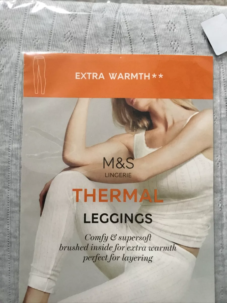 Marks and Spencer Ladies Thermal Leggings Grey Size 20 Extra Warmth **