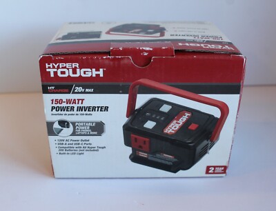 Hyper Tough 150-Watt 20V Power Source / Power Inverter Battery Not Included New