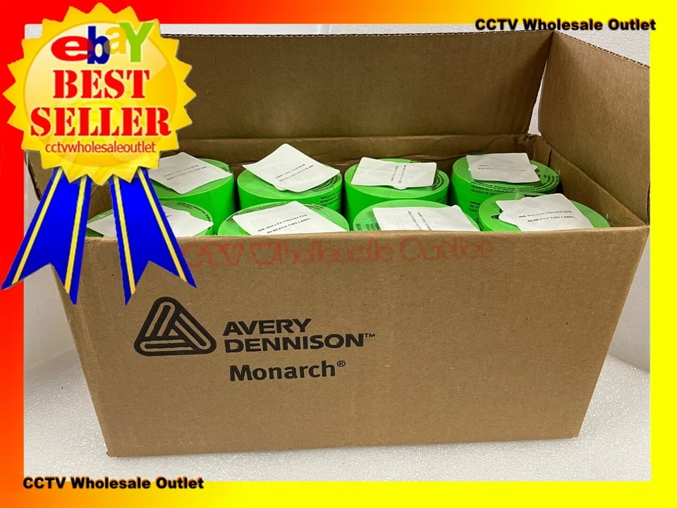 AVERY DENNISON Genuine Monarch 1131 Fluorescent Green Labels One Box