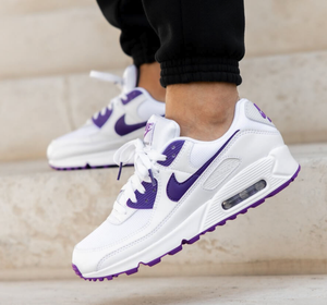 nike air max 90 white and purple