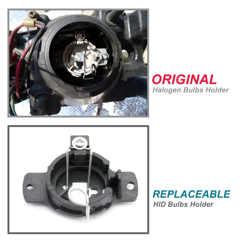 2x Kit de conversión de soporte adaptador de faros LED H1 para Nissan GT-R A31 y Silvia R32 Foto 4 de 4