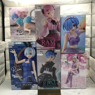 Re:Zero Rem&Ram Echidna Banpresto FuRyu Sega Prize Figur 6er Set JP