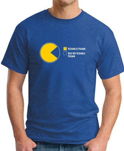 RESEMBLES PACMAN T-SHIRT > Funny Slogan Novelty Mens Geeky Gift Gaming Arcade - Picture 10 of 22