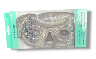 Spa Solutions Gel Beads Therapeutic FACE MASK for Dual Comfort Relief Hot/Cold