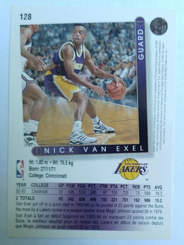 AU CHOIX CARTES NBA UPPER DECK 1993-94 FRENCH - Picture 45 of 89
