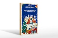 Holzschild WeihnachtsgrüßE Norderstedt Geschenk Deko Schild 20X30 Cm
