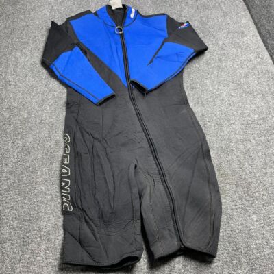 OCEANIC フルスーツ 黒/青　Mens Mサイズ Oceanic Men's Black & Blue Wet Dive Suit Long Sleeve Zipper