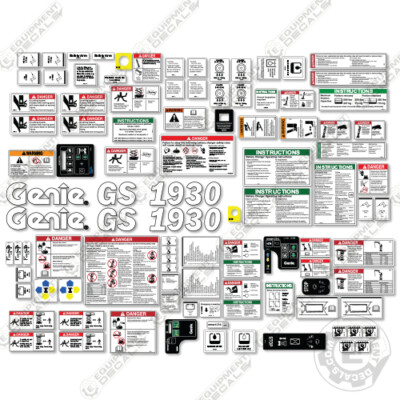 イザイザGSパーツ Fits Genie GS1930 Decal Kit Scissor Lift (SN GS3010A-110000 to