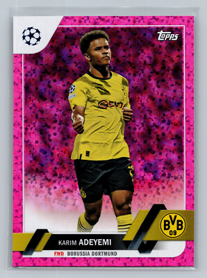 2023 Topps UEFA Champions League Club Competition Karim Adeyemi Pink Sparkle 122
