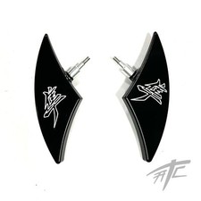 HAYABUSA BLACK CONTRAST CUT KANJI FRAME SLIDER WINGS 2008-2020 SUZUKI HAYABUSA