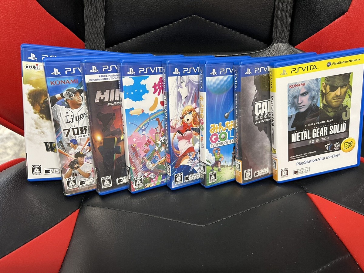Lot of 8: PSVita Japanese Import Metal Gear, Minecraft, COD