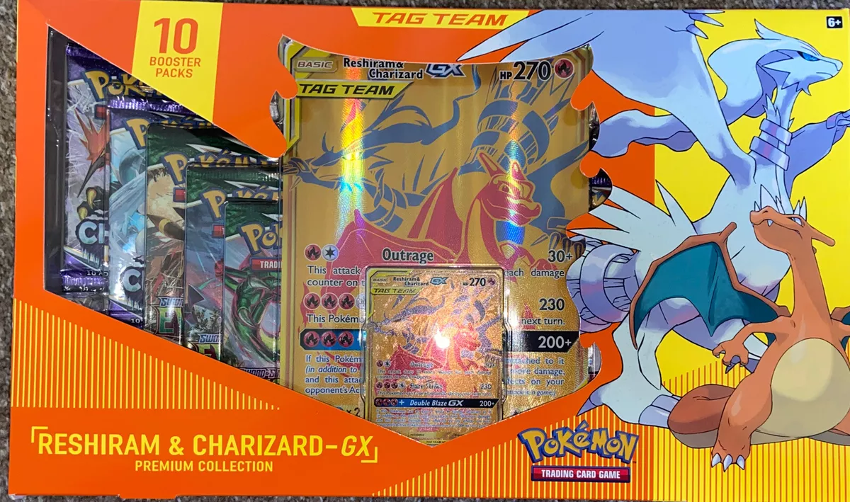 Pokemon Reshiram & Charizard GX Premium Collection Box