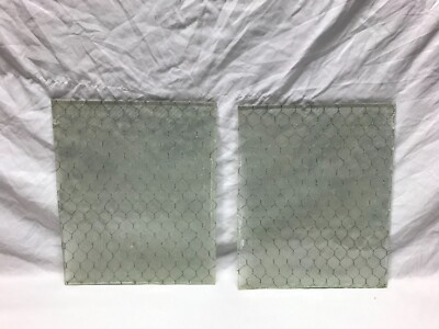 プレスガラス11枚セット 1 Piece VTG 10x12 Industrial Chicken Wire Safety Security